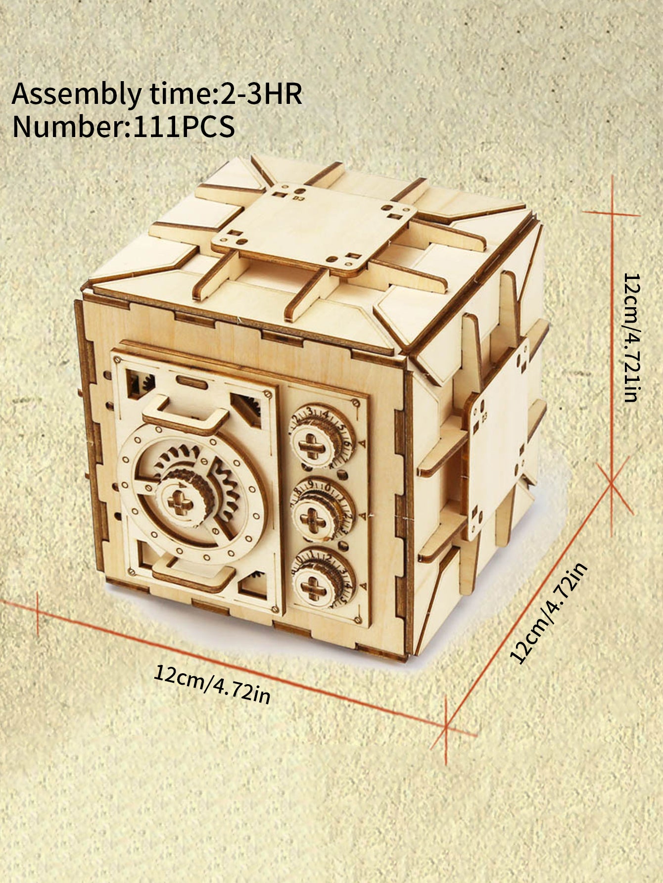 Music Park 3D Wooden Puzzle DIY Locker Puzzle Box with Combination Model Kit for Adults to Build  Mechanical Store Your Precious Item