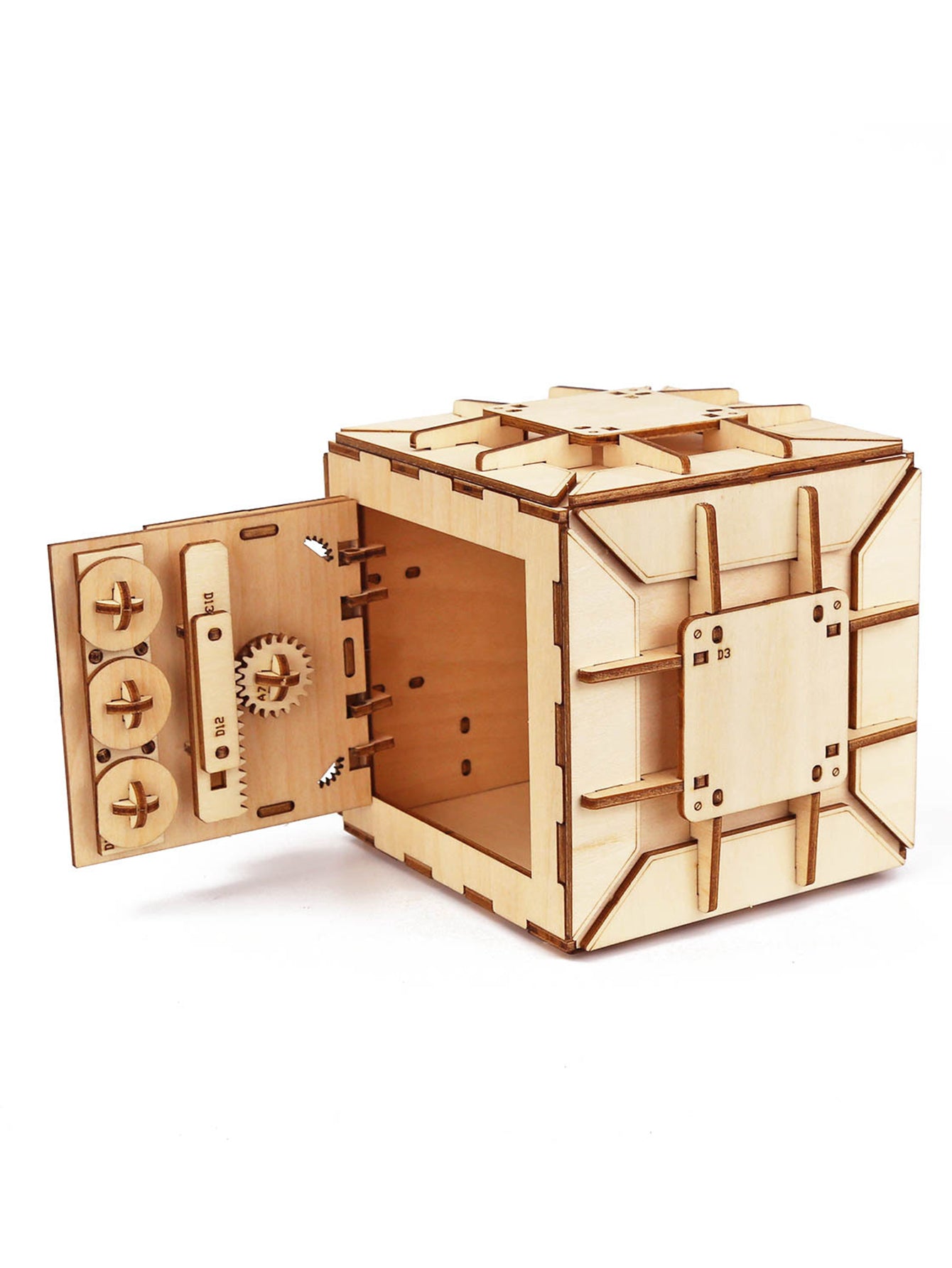 Music Park 3D Wooden Puzzle DIY Locker Puzzle Box with Combination Model Kit for Adults to Build  Mechanical Store Your Precious Item