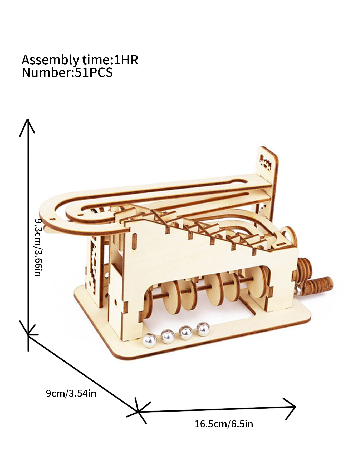 Music Park Climb Marble Run 3D Wooden Puzzles for Adults and Teens DIY Model Building Kits with Mechanical Puzzles Christmas gift