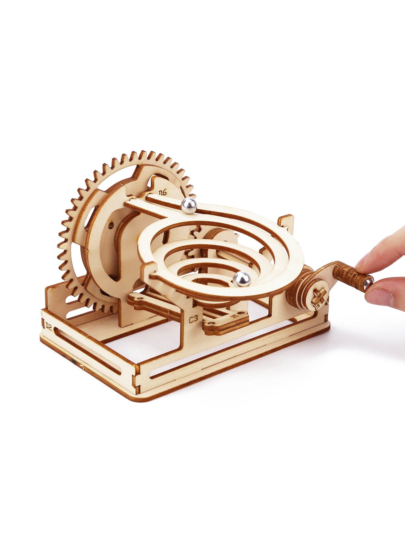 Music Park Spiral Marble Run 3D Wooden Puzzles for Adults and Teens DIY Model Building Kits with Mechanical Puzzles 