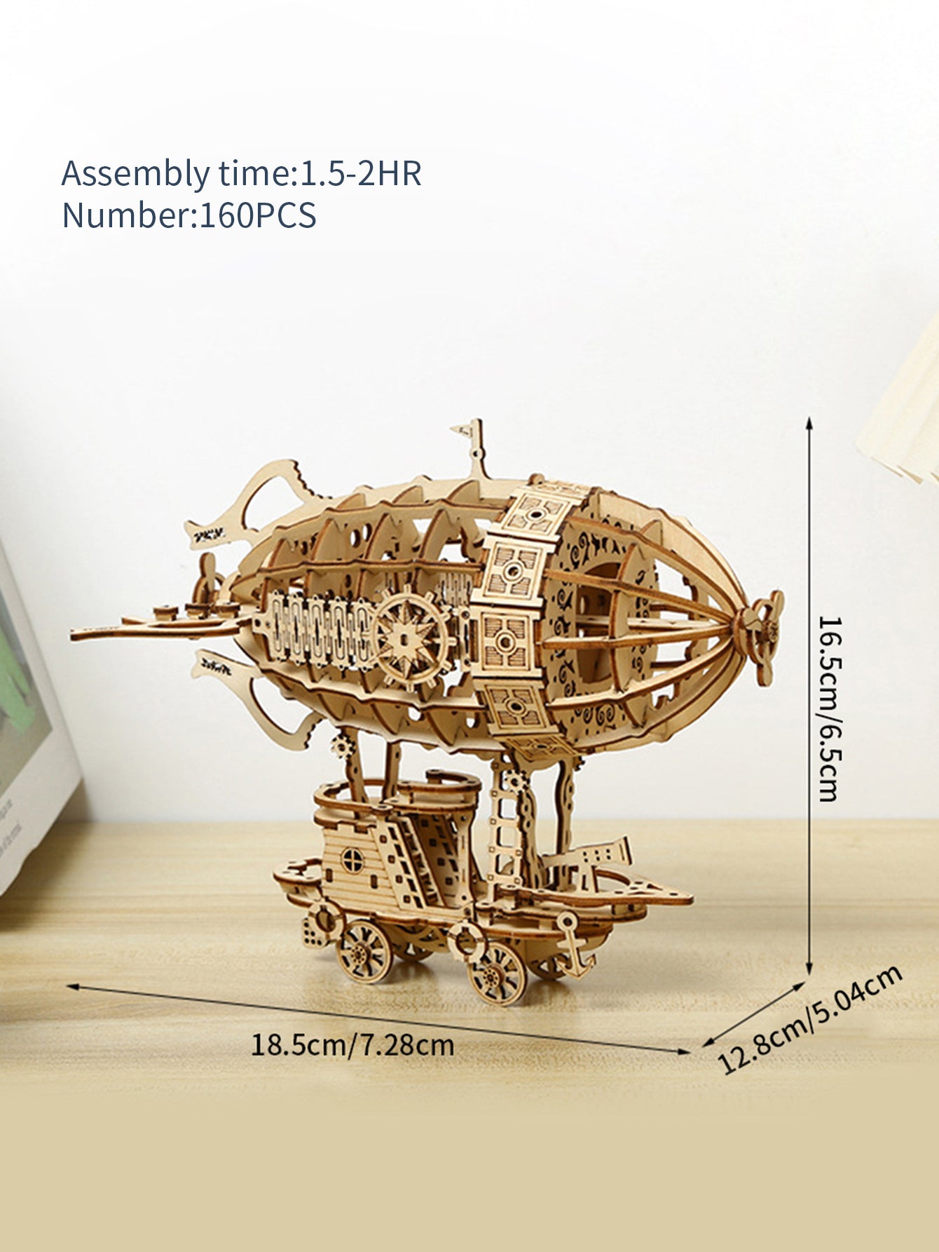 Music Park 3D Wooden Puzzle Airship Model kits for Adults Model Building Kit  Brain Teaser for Adults to Build Hand Craft Mechanical