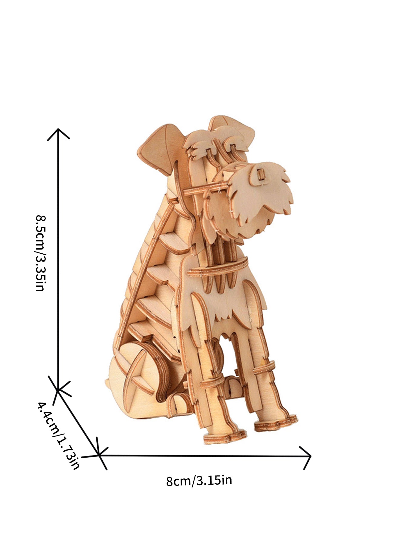 Music Park 3D Wooden Animal Puzzle Sherina dog model Kits Wood Craft Brain Teaser Wood Gifts for Christmas