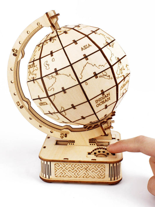 Music Park 3D Wooden Puzzle Globe. Model kits DIY Crafts Handmade Christmas Gifts