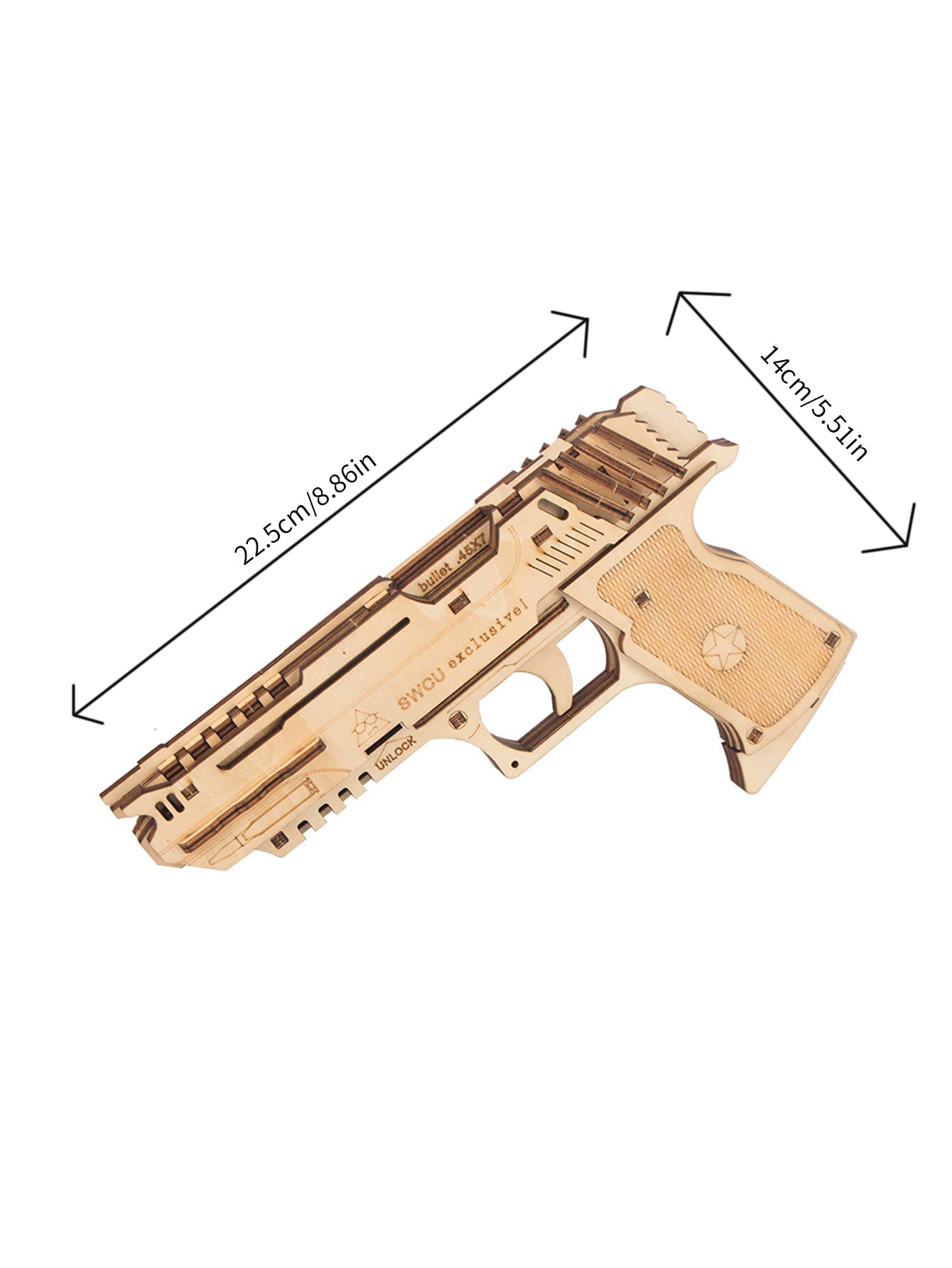 Music Park 3D Wooden Puzzle Model Building Kit Mechanical Rubber Band Gun Toy DIY Brain Tearer Birthday Gift