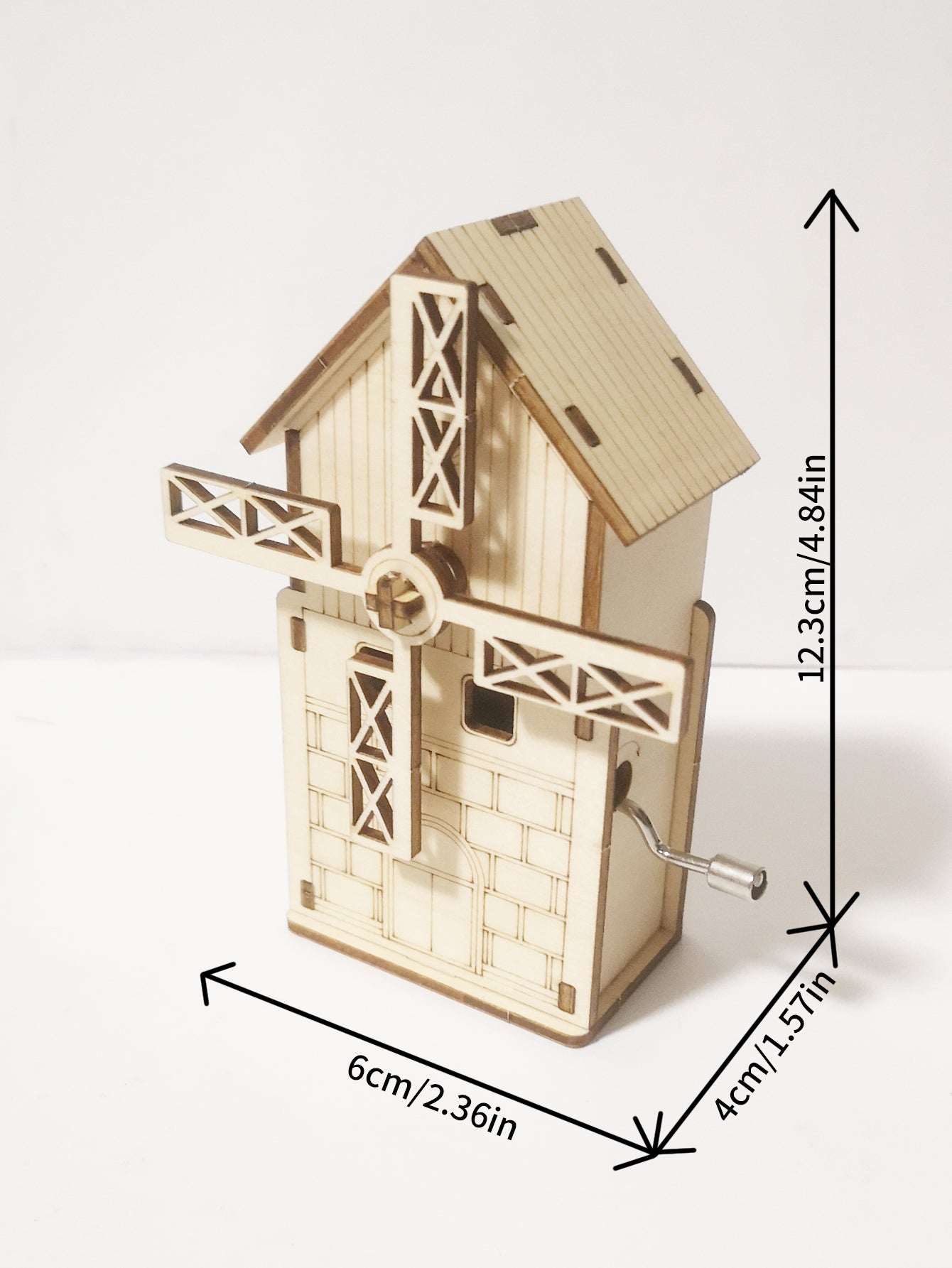 Music Park 3d wooden puzzle Hand Windmill music box You are my sunshine Handmade Assembly Model kit Holidays birthdays Christmas gifts