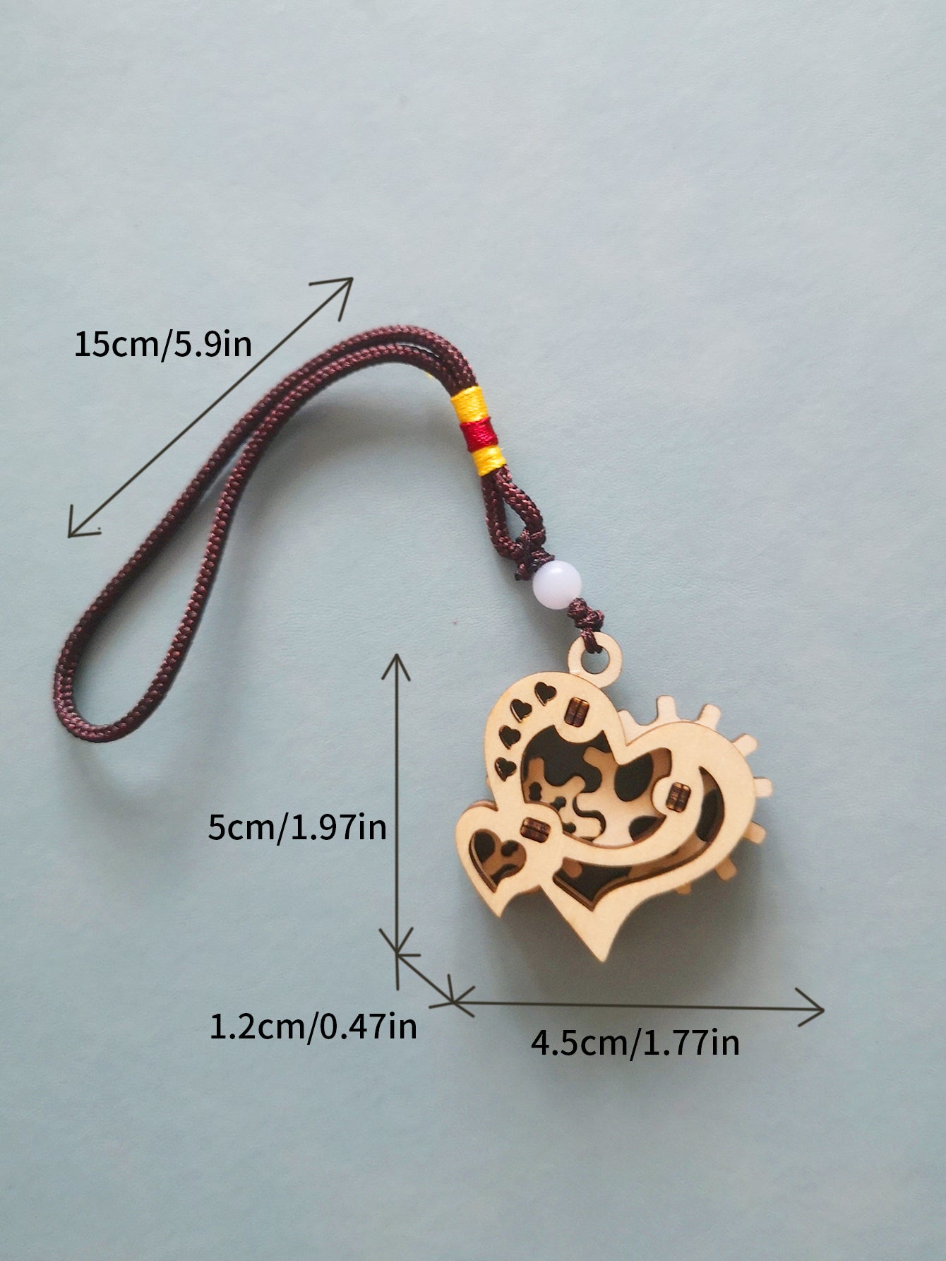 Music Park 3d wooden puzzle model kits love mechanical keychain Birthday Gift