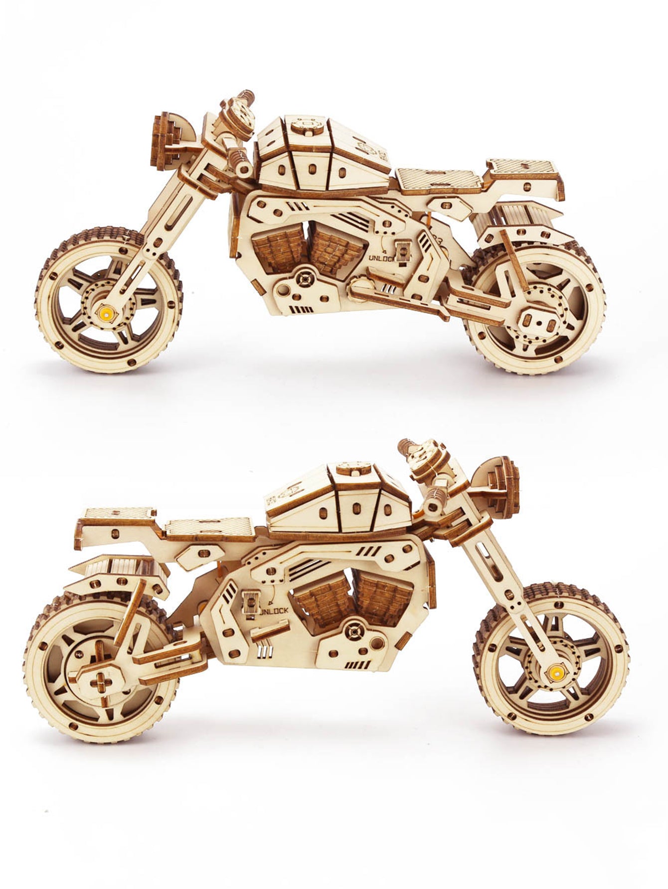 Music Park 3D Wooden Puzzle Motorcycle Model Kits To Build Wooden Construction Handmade Craft Unique Gift Christmas