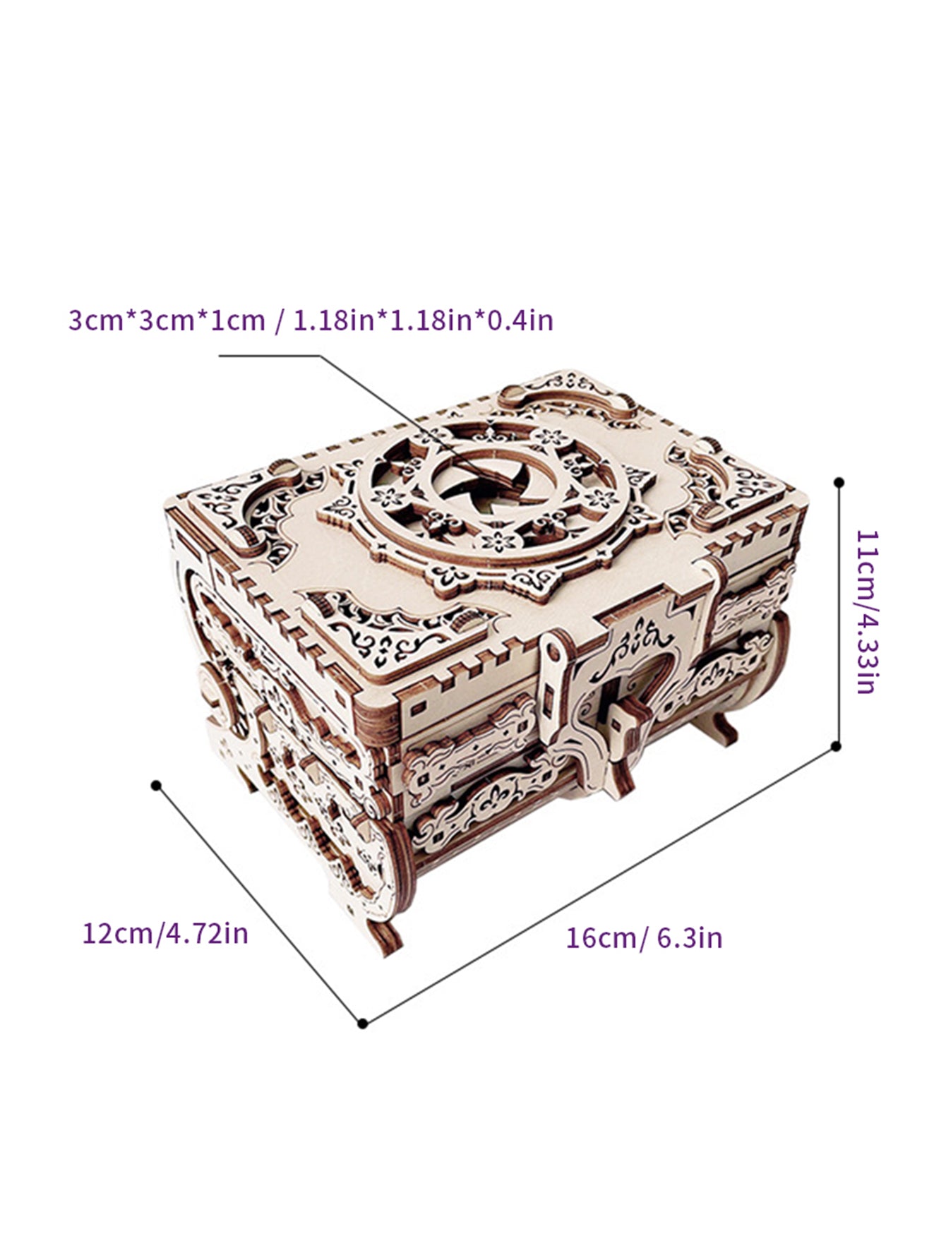 Music Park 3D Wooden Puzzle Music Box Kit Antique Jewel Box DIY Home Decoration Model Birthday or Christmas Gifts