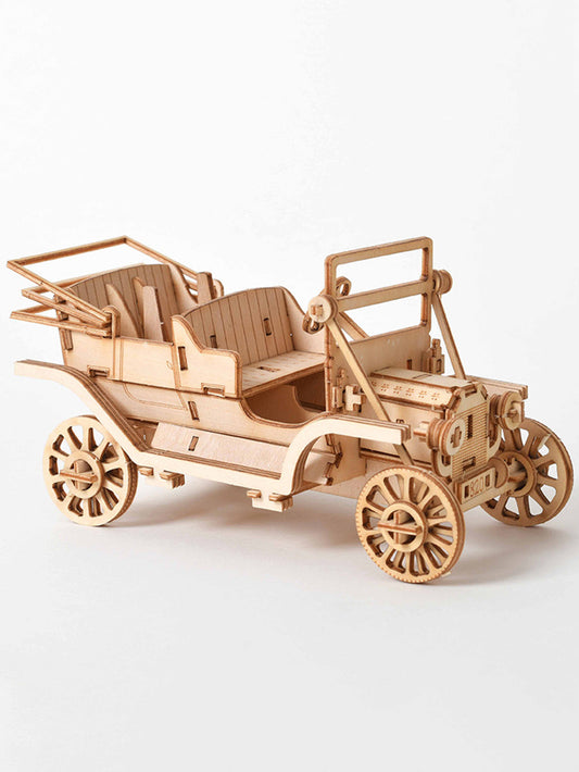 Music Park 3D Wooden Puzzles Vintage Classic Cars Model Kits Brainteaser Christmas/Birthday Gifts for Adults and Teens handmade