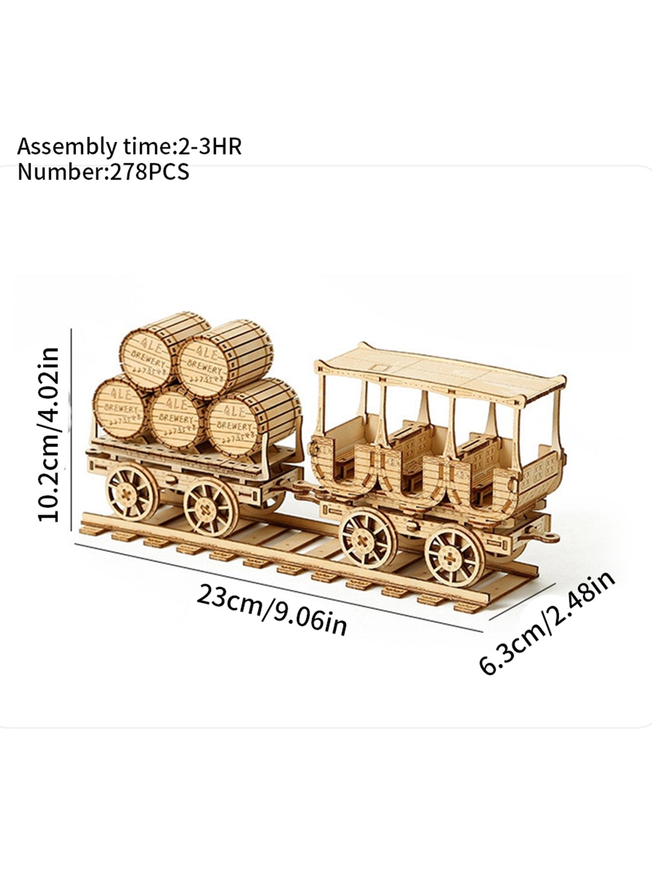 Music Park 3D Music Park Wooden Puzzles Wine Truck Model Kits Brainteaser and Puzzle for Christmas Birthday Gifts