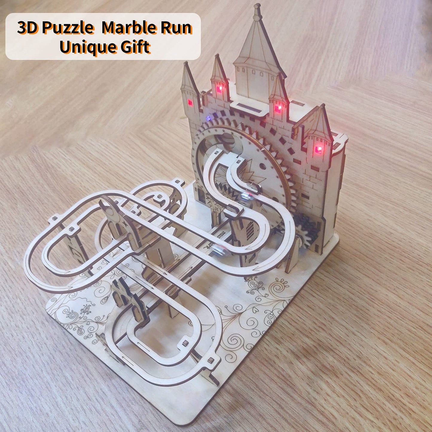 Music Park 3d wooden puzzle Marble Run fun toys model kits